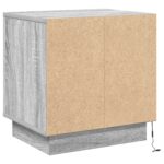 vidaXL Nočný stolík s LED svetlami Šedý Sonoma 44x34,5x45 cm – Obrázok 8