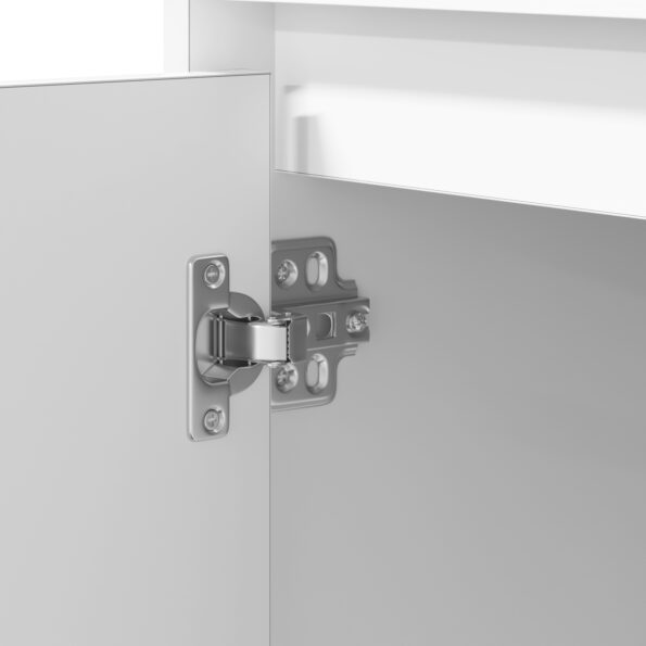 vidaXL Nočné stolíky s LED 2 ks Biela 50x34,5x50 cm – Obrázok 13