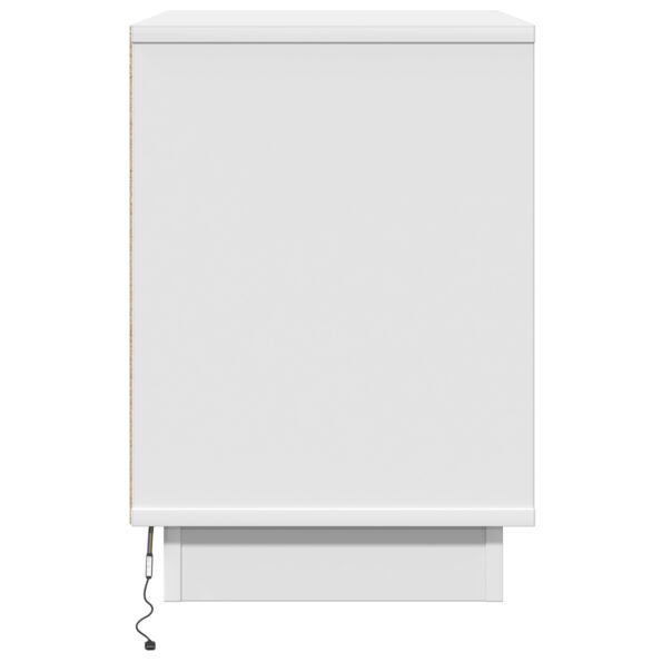 vidaXL Nočné stolíky s LED 2 ks Biela 50x34,5x50 cm – Obrázok 9