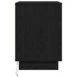 vidaXL Nočný stolík s LED čierny dub 50x34,5x50 cm – Obrázok 7