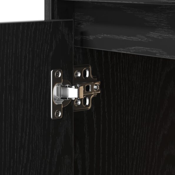 vidaXL Nočné stolíky s LED 2 ks Čierna Dub 50x34,5x50 cm – Obrázok 13