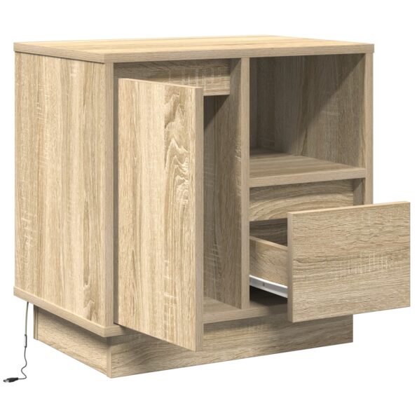 869582_5.jpg vidaXL Nočný stolík s LED osvetlením Sonoma dub 50x34,5x50 cm – Obrázok 5