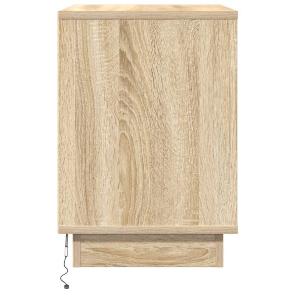 869582_7.jpg vidaXL Nočný stolík s LED osvetlením Sonoma dub 50x34,5x50 cm – Obrázok 7