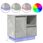 vidaXL Nočný stolík s LED betónová sivá 50x34.5x50 cm – Obrázok 4