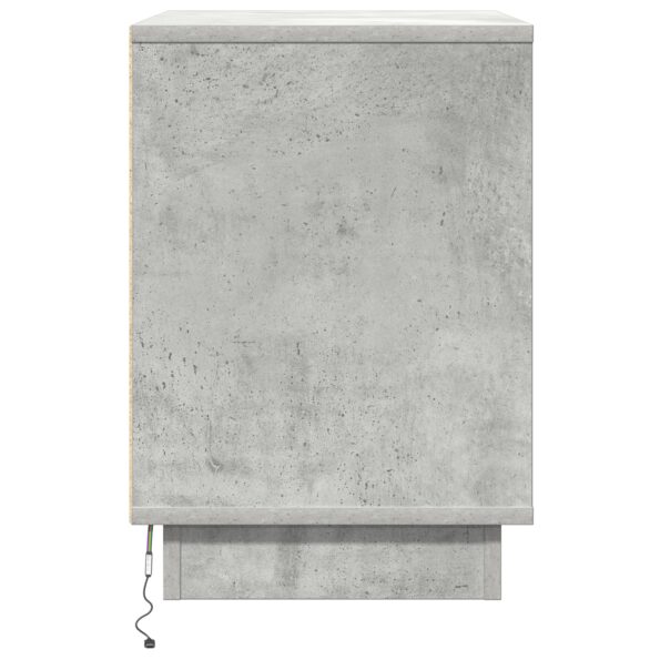 vidaXL Nočný stolík s LED betónová sivá 50x34.5x50 cm – Obrázok 7