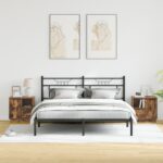 vidaXL Nočné stolíky s LED svetlami 2 ks Dymený dub 50x34,5x50 cm – Obrázok 6