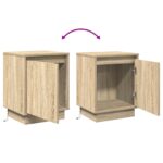 vidaXL Nočný stolík s LED svetlami Sonoma dub 39x34,5x50 cm – Obrázok 12
