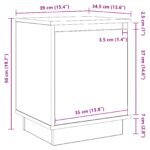 vidaXL Nočný stolík s LED svetlami Sonoma dub 39x34,5x50 cm – Obrázok 13