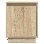 vidaXL Nočné stolíky s LED svetlami 2 ks Sonoma dub 39x34,5x50 cm – Obrázok 8