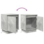 vidaXL Nočný stolík s LED svetlami Beton Sivý 39x34.5x50 cm – Obrázok 12