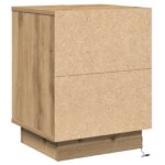 vidaXL Nočné stolíky s LED svetlami 2 ks Artisan Oak 39x34,5x50 cm – Obrázok 10