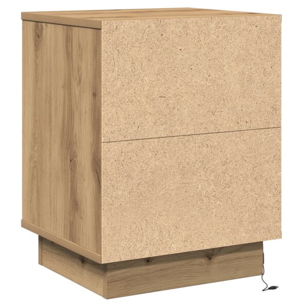vidaXL Nočné stolíky s LED svetlami 2 ks Artisan Oak 39x34,5x50 cm – Obrázok 10