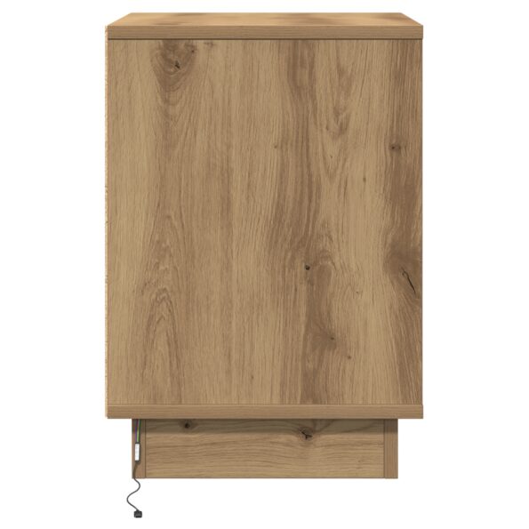 vidaXL Nočné stolíky s LED svetlami 2 ks Artisan Oak 39x34,5x50 cm – Obrázok 9
