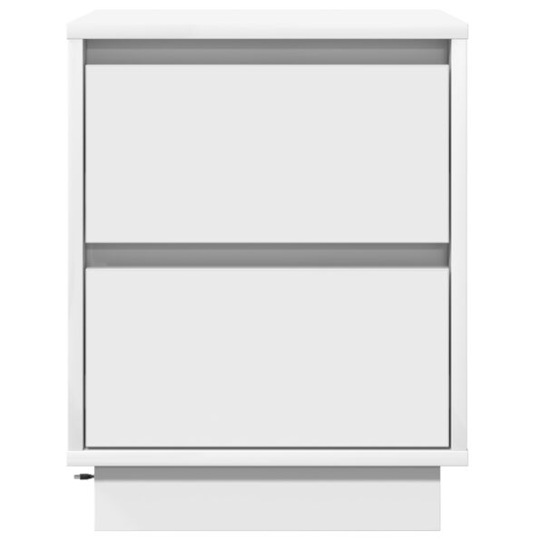 vidaXL Biely nočný stolík s LED svetlami 39x34.5x50 cm – Obrázok 6