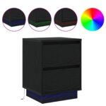 vidaXL Nočný stolík s LED svetlami čierny 39x34.5x50 cm – Obrázok 4