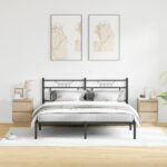 vidaXL Nočné stolíky s LED svetlami 2 ks Sonoma dub 39x34.5x50 cm – Obrázok 5