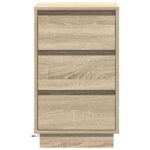 vidaXL nočný stolík s LED osvetlením Sonoma dub 39x34,5x65 cm kompozitné drevo – Obrázok 6