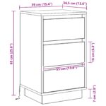 vidaXL nočná komoda s LED betónová sivá 39x34.5x65 cm kompozitné drevo – Obrázok 12