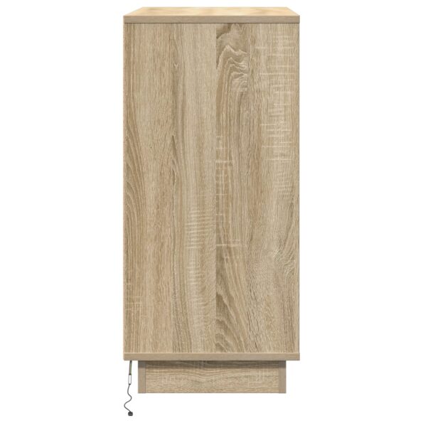 vidaXL Nočný stolík s LED osvetlením Sonoma Dub 71x34,5x75 cm Vyrobené z drevotriesky – Obrázok 7