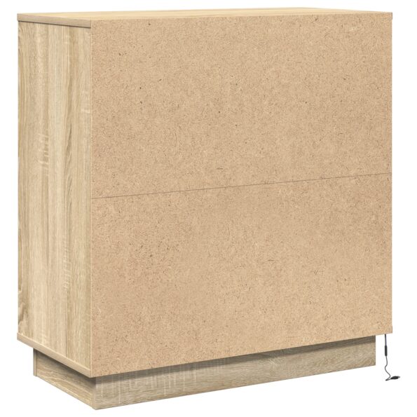 vidaXL Nočný stolík s LED osvetlením Sonoma Dub 71x34,5x75 cm Vyrobené z drevotriesky – Obrázok 8