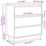 vidaXL Nočný stolík s LED osvetlením, dubový remeselný 71x34,5x75 cm, kompozitné drevo – Obrázok 12