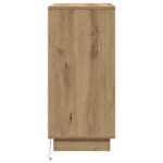 vidaXL Nočný stolík s LED osvetlením, dubový remeselný 71x34,5x75 cm, kompozitné drevo – Obrázok 8