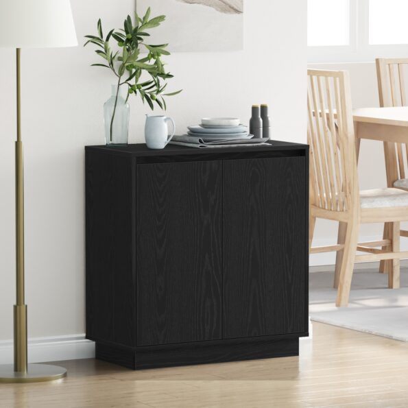 869643_1.jpg vidaXL Zásuvková komoda s LED, čierny dub, 71x34,5x75 cm, z inžinierovaného dreva – Obrázok 1
