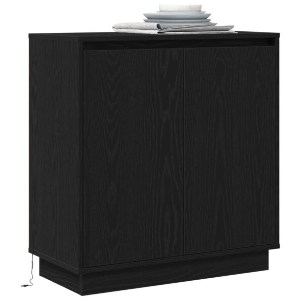 869643_3.jpg vidaXL Zásuvková komoda s LED, čierny dub, 71x34,5x75 cm, z inžinierovaného dreva – Obrázok 3