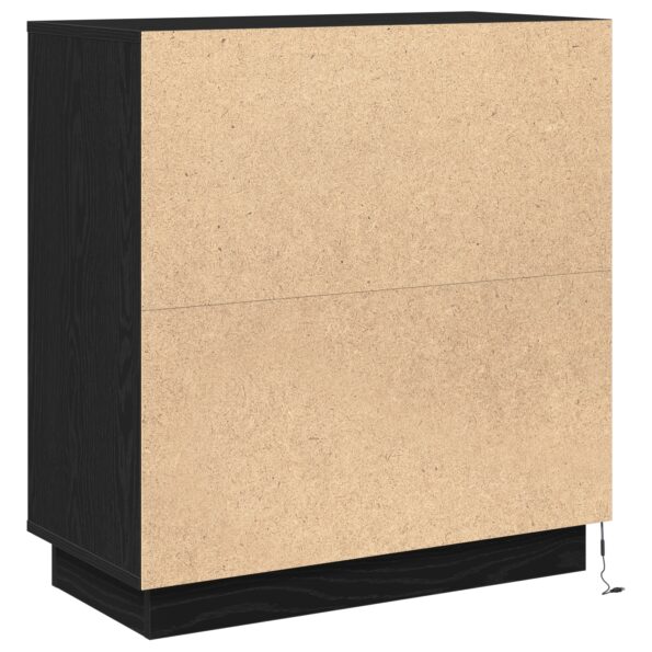 869643_9.jpg vidaXL Zásuvková komoda s LED, čierny dub, 71x34,5x75 cm, z inžinierovaného dreva – Obrázok 9