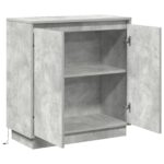 vidaXL Komoda s LED svetlom v betónovej sivej 71x34,5x75 cm, vyrobená z drevotriesky – Obrázok 6