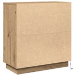 vidaXL Komoda s LED osvetlením, dubový vzhľad, 71x34,5x75 cm, z inžinierskeho dreva – Obrázok 9