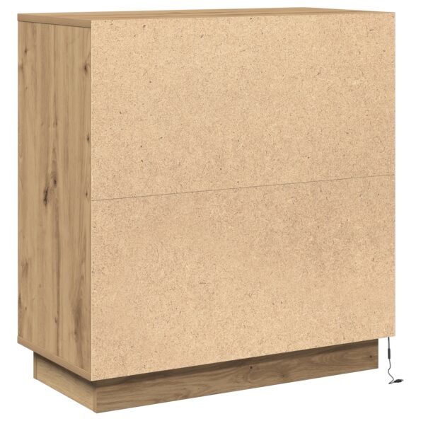 869649_9.jpg vidaXL Komoda s LED osvetlením, dubový vzhľad, 71x34,5x75 cm, z inžinierskeho dreva – Obrázok 9