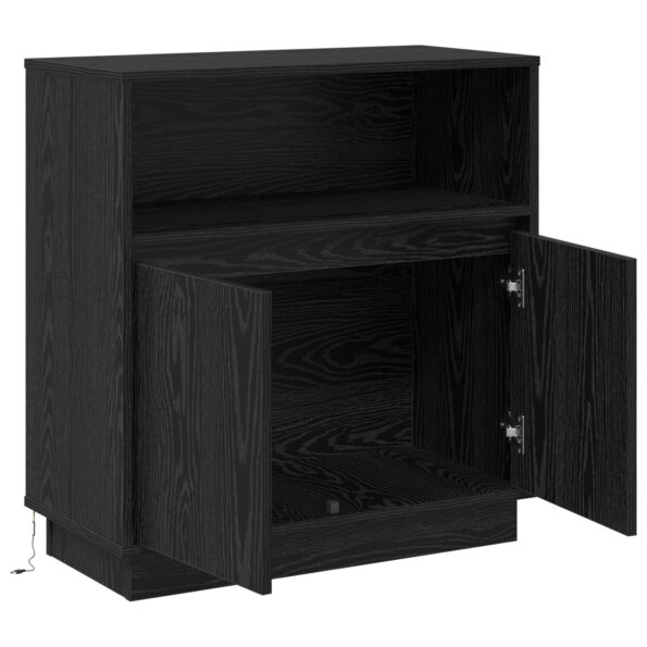 vidaXL Komoda s LED Čierny Dub 71x34,5x75 cm Kompozitné drevo – Obrázok 6