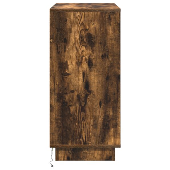 vidaXL Komoda s LED dymený dub 71x34,5x75 cm z kompozitného dreva – Obrázok 8