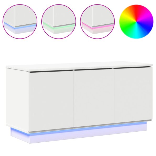 vidaXL TV skrinka biela 100x38x49 cm kompozitné drevo – Obrázok 4