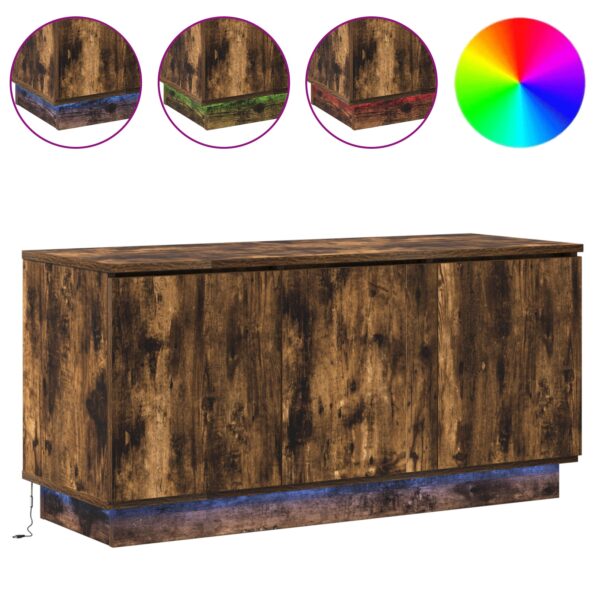 vidaXL TV skrinka Dymený dub 100x38x49 cm Kompozitné drevo – Obrázok 4