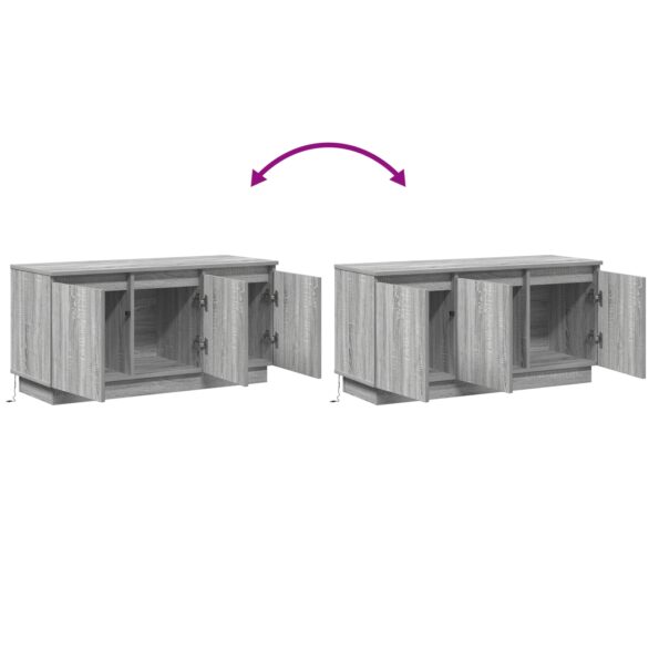 vidaXL TV skrinka Sivá Sonoma 100x38x49 cm Kompozitné drevo – Obrázok 13