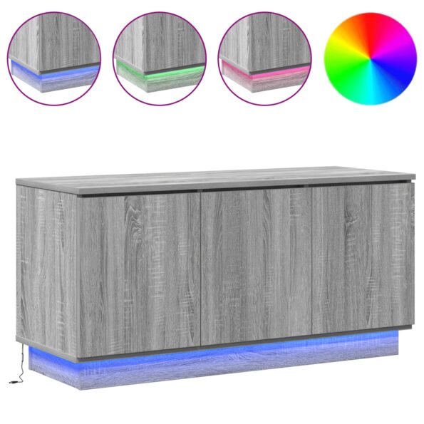 vidaXL TV skrinka Sivá Sonoma 100x38x49 cm Kompozitné drevo – Obrázok 4