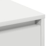 vidaXL Komoda s LED Biela 90x32x75 cm Z masívu – Obrázok 10
