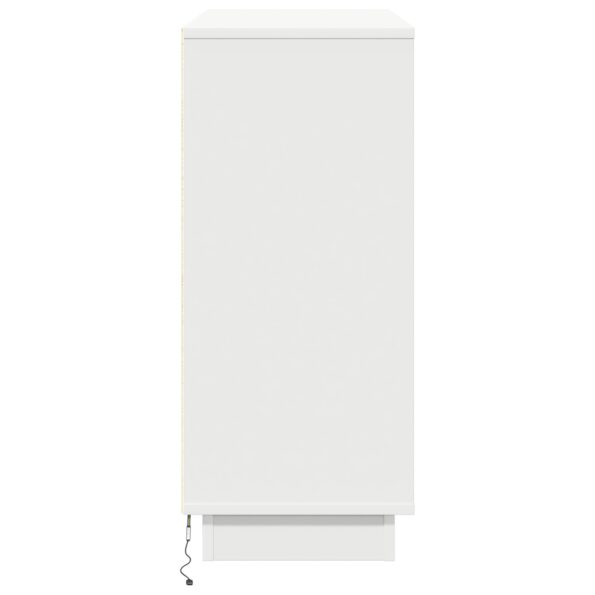 869674_8.jpg vidaXL Komoda s LED Biela 90x32x75 cm Z masívu – Obrázok 8