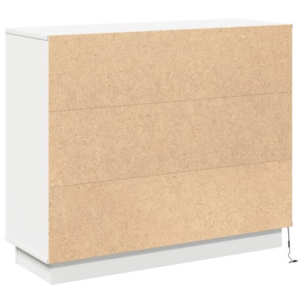 869674_9.jpg vidaXL Komoda s LED Biela 90x32x75 cm Z masívu – Obrázok 9