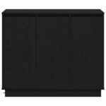 vidaXL Komoda s LED, Čierny Dub, 90x32x75 cm, Zložené Drevo – Obrázok 7