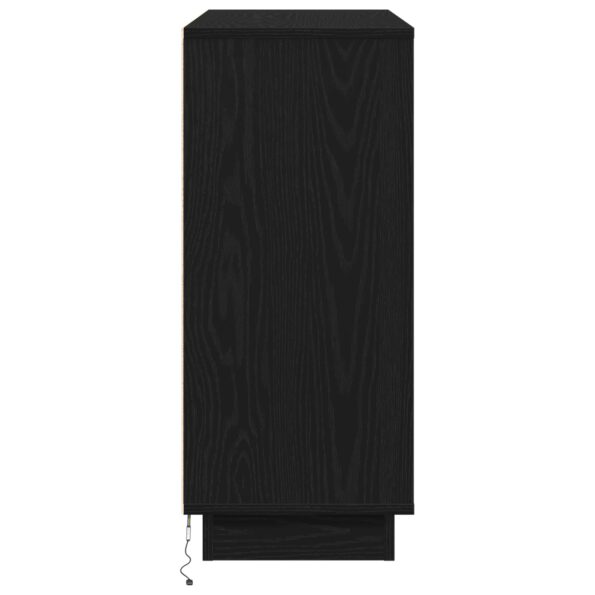 vidaXL Komoda s LED, Čierny Dub, 90x32x75 cm, Zložené Drevo – Obrázok 8