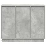 vidaXL Bočný stolík s LED, betónový šedý, 90x32x75 cm z inžinierskeho dreva – Obrázok 7