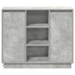 vidaXL Sideboard s LED betónovej šedej 90x32x75 cm z kompozitného dreva – Obrázok 7