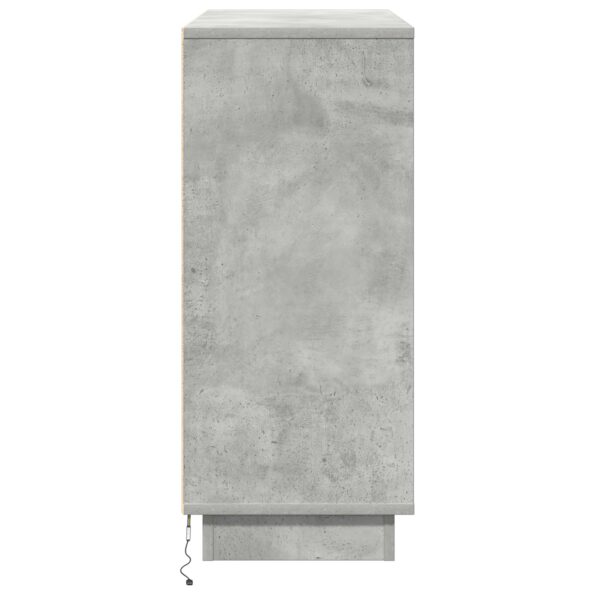 vidaXL Sideboard s LED betónovej šedej 90x32x75 cm z kompozitného dreva – Obrázok 8