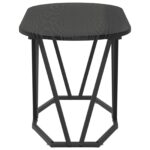 vidaXL Konferenčný stolík Čierny Dub 80x40x40,5 cm, Z dreva a kovu – Obrázok 5