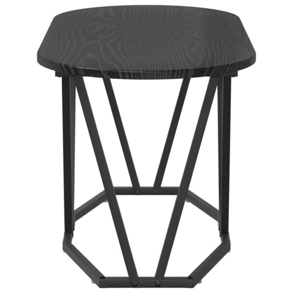 vidaXL Konferenčný stolík Čierny Dub 80x40x40,5 cm, Z dreva a kovu – Obrázok 5