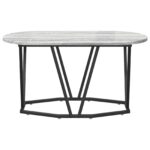 vidaXL Sivý konferenčný stolík Sonoma - 80x40x40.5 cm, Vyrobený z inžinierstva dreva a kovu – Obrázok 4