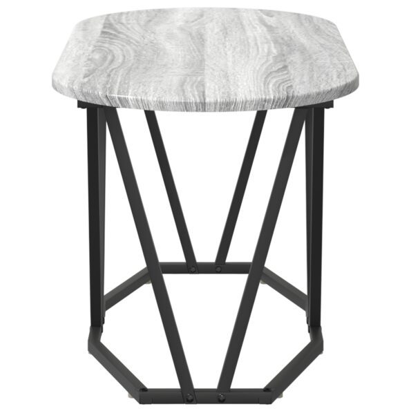 vidaXL Sivý konferenčný stolík Sonoma - 80x40x40.5 cm, Vyrobený z inžinierstva dreva a kovu – Obrázok 5